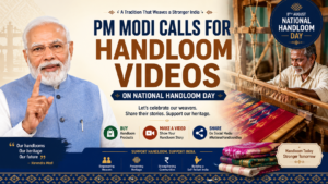 PM Modi Calls for Handloom Videos on National Handloom Day, Urges Support for Weavers
